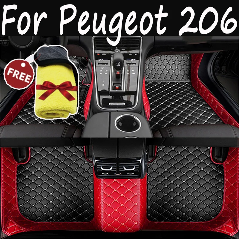 

Автомобильные коврики для Peugeot 206 206 + 1998 ~ 2013, коврики, роскошные кожаные коврики, интерьерные детали, автомобильные аксессуары 1999 2000 2001 2002