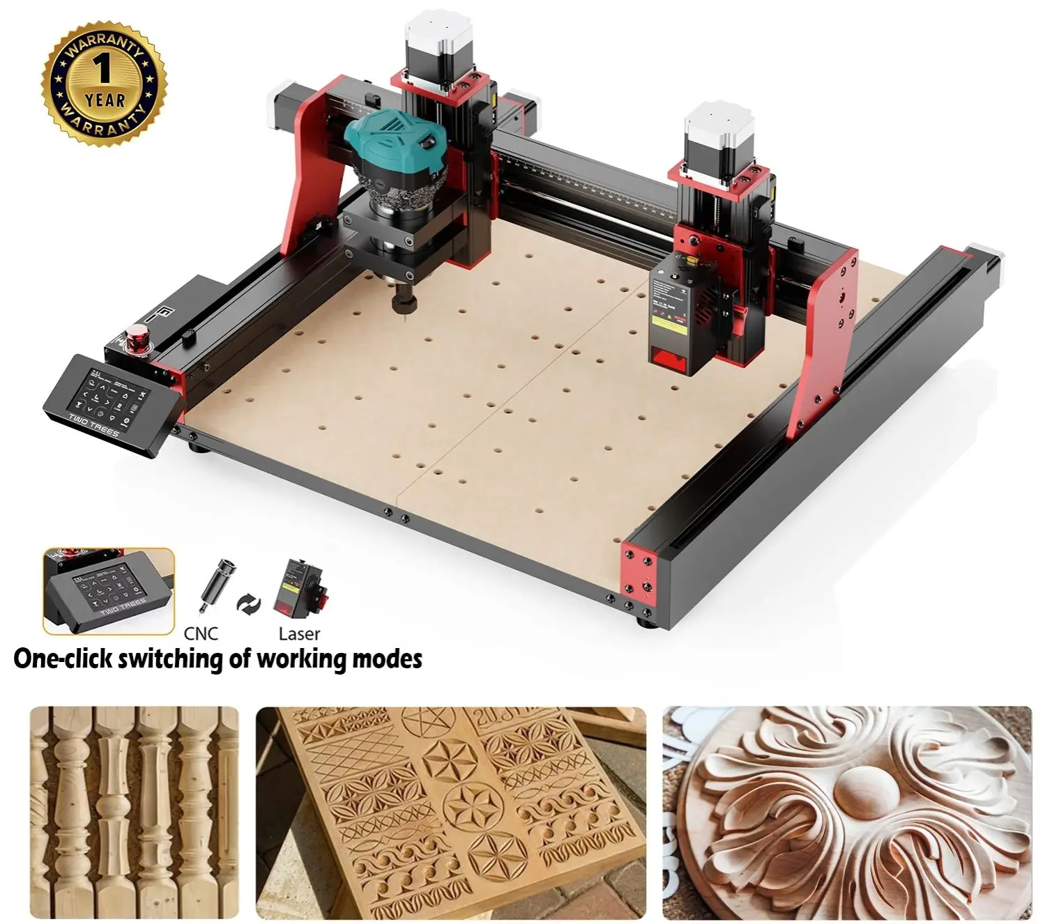TWOTREES TTC450 Pro CNC Machine 4Axis Metal Cutting Machine For CNC Router Machine And Laser Engraving Cutting Wood GRBL Control