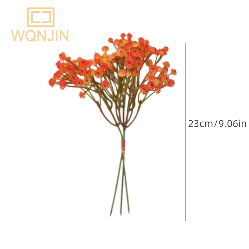 Simulierte Blumen, 3 teile/los, Retro-Herbst babys breath, kleine Blumen sträuße Blumen für die Heim dekoration, Blumen arrangement zubehör – Detail 6
