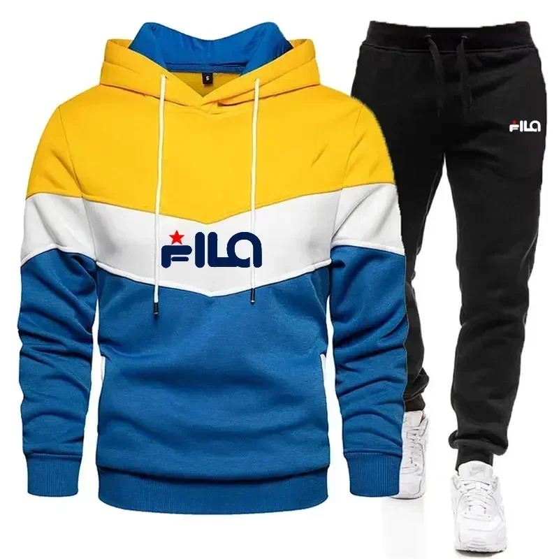 Men and Women Sets Tracksuit Stripe Hoodies+Sweatpants 2 Piece Set Fashion High Quality Spring Casual Jogging Sportswear Suit