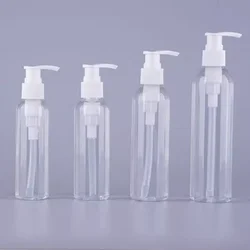 15/30/60/50/100/120/150/200/250/300/500ml  empty plastic round pet bottle with treatment lock pump for lotion travel refillable