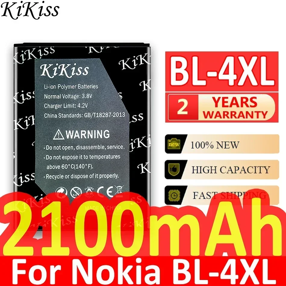 2100mAh KiKiss Powerful Battery BL-4XL For Nokia 6300 4G 8000 TA-1311 TA-1287