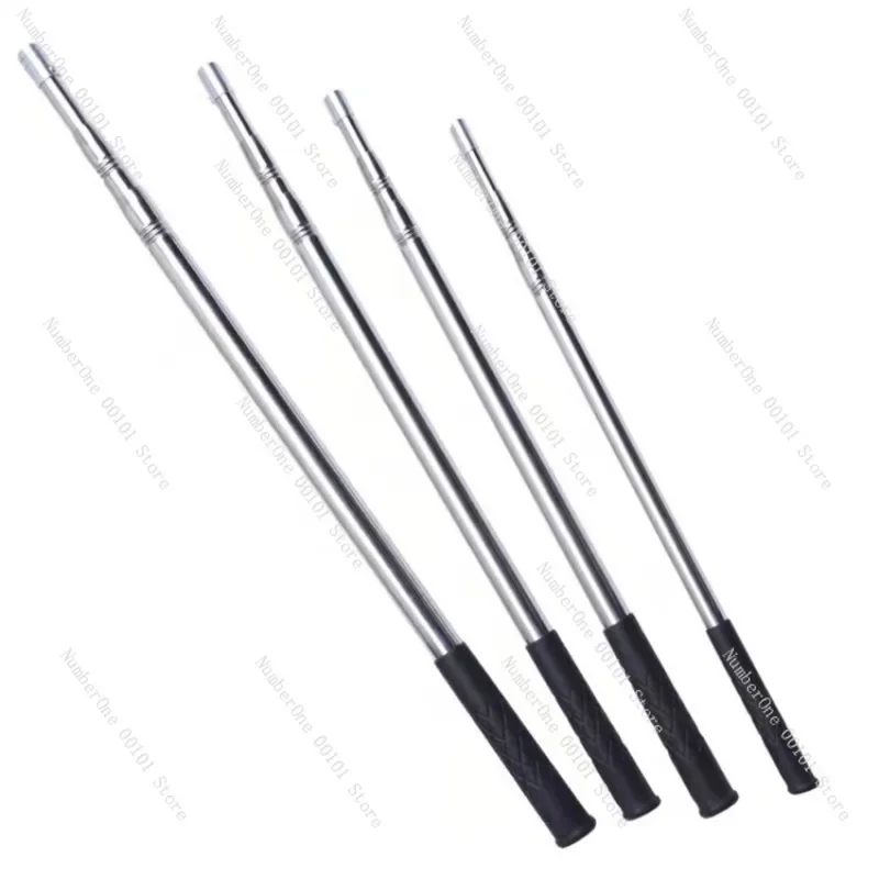 Stainless steel copy net rod, fruit picking rod harpoon rod, embossed telescopic copy net rod fishing gear supplies