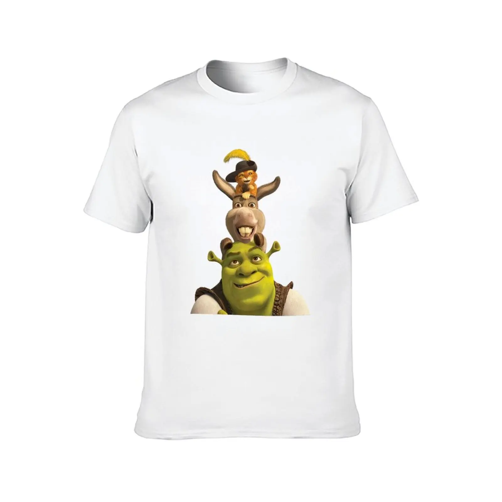 Shrek cat donkey 2 T-Shirt tops customs street wear oversized t shirt T-shirt men