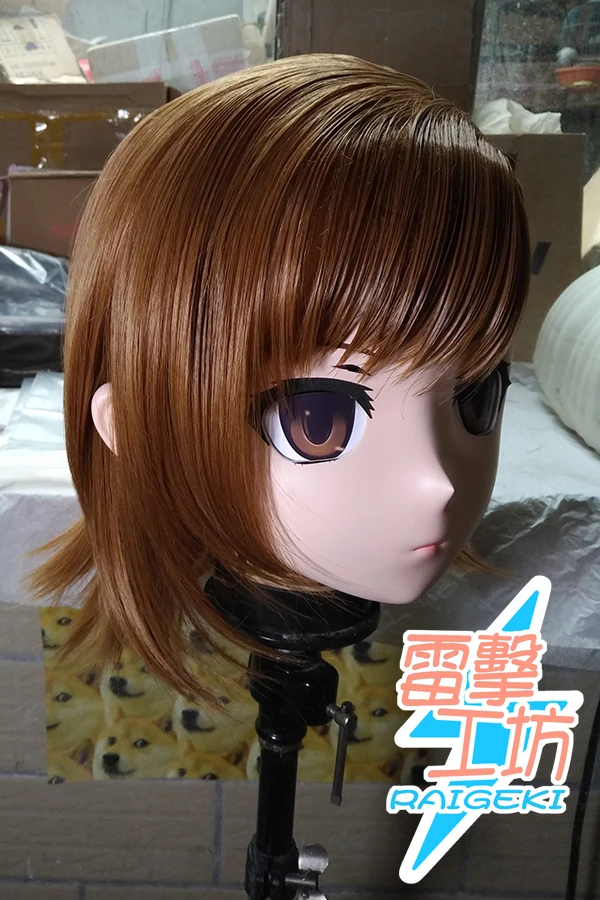 (KM9189) Handmade Female Sweet Girl Resin Crossdress Outfit Cosplay Japanese Animegao Role Play Kigurumi Mask