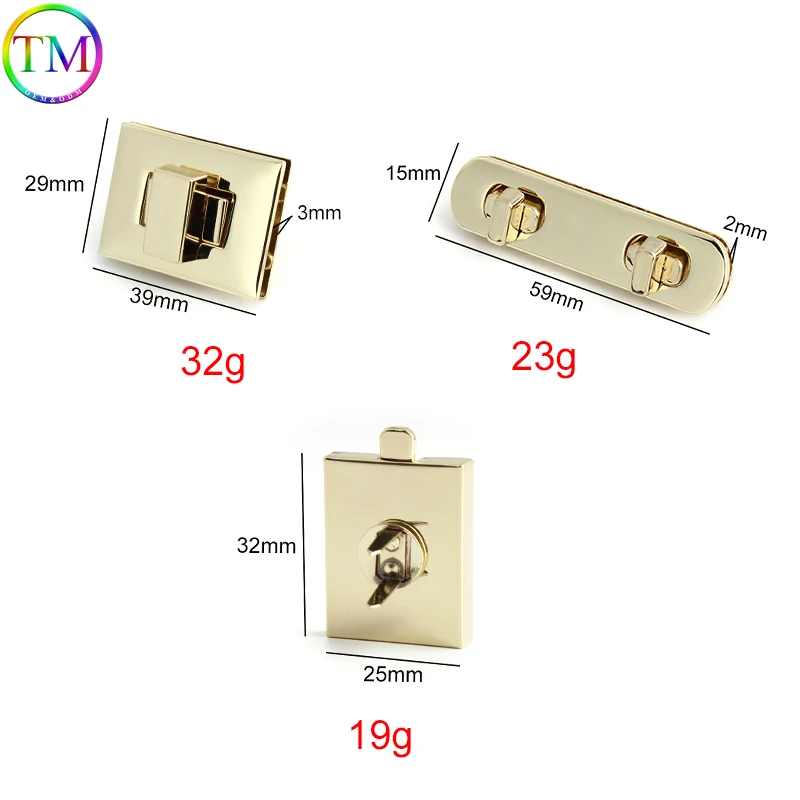 1-10Pcs Metal Clasp Push Turn Twist Locks Folding Lock and Key Lock Buckle Twist Turn Mortise Latch Clasps Hardware Accessories