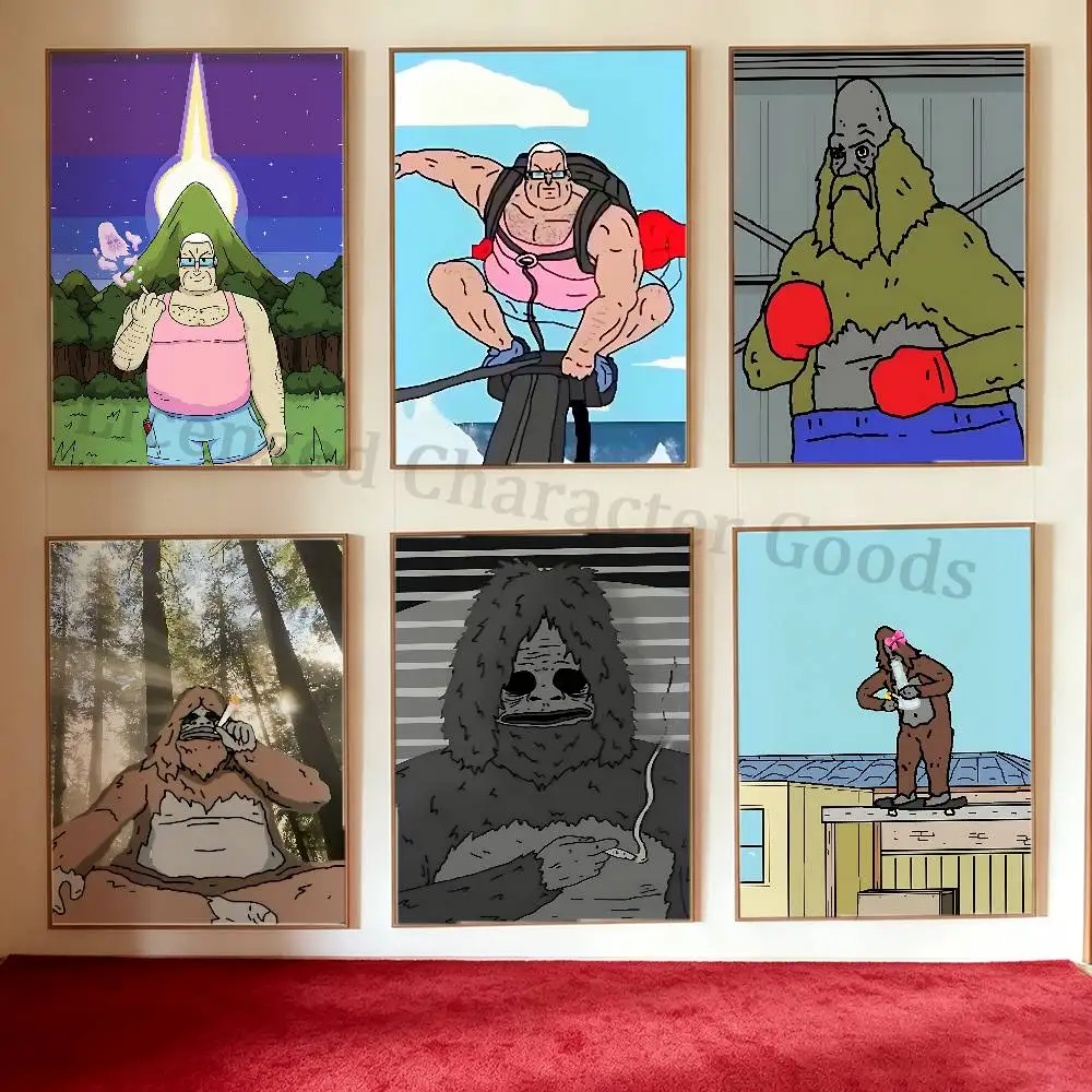 Постер S-Sassy The S-Sasquatch, водонепроницаемая HD-наклейка на стену, самоклеящийся эстетический декор для дома и гостиной