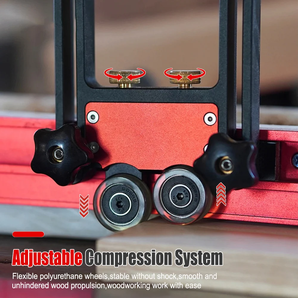 Woodworking Bearing Feeding Roller Feeder Table Saws Pressing Feeder Guide Board Fixing Bearing Wheel for T Tracks Fence