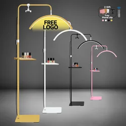 Free LOGO 23inch oem 45W New LED Eyelash Extension Light Half-Moon bed lamp Design Adjustable Brightness with Ring Light Feature