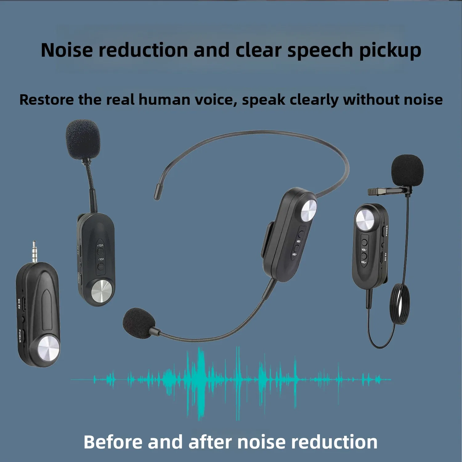 GAW-DX23/GAW-DX24 ميكروفون سماعة رأس لاسلكي احترافي 2.4G مع لوحة دوائر كهربائية، جهاز إرسال واستقبال ميكروفون بمشبك للصفوف