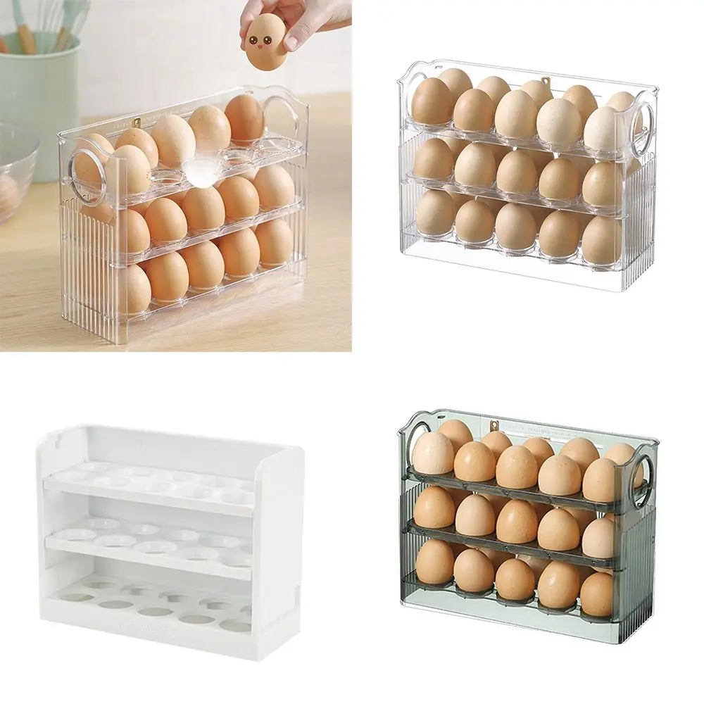 Kitchen Egg Holder Refrigerator Egg Stand Shelf Fresh Storage Box Eggs Display Rack Eggs Storage Container Fridge Organizer