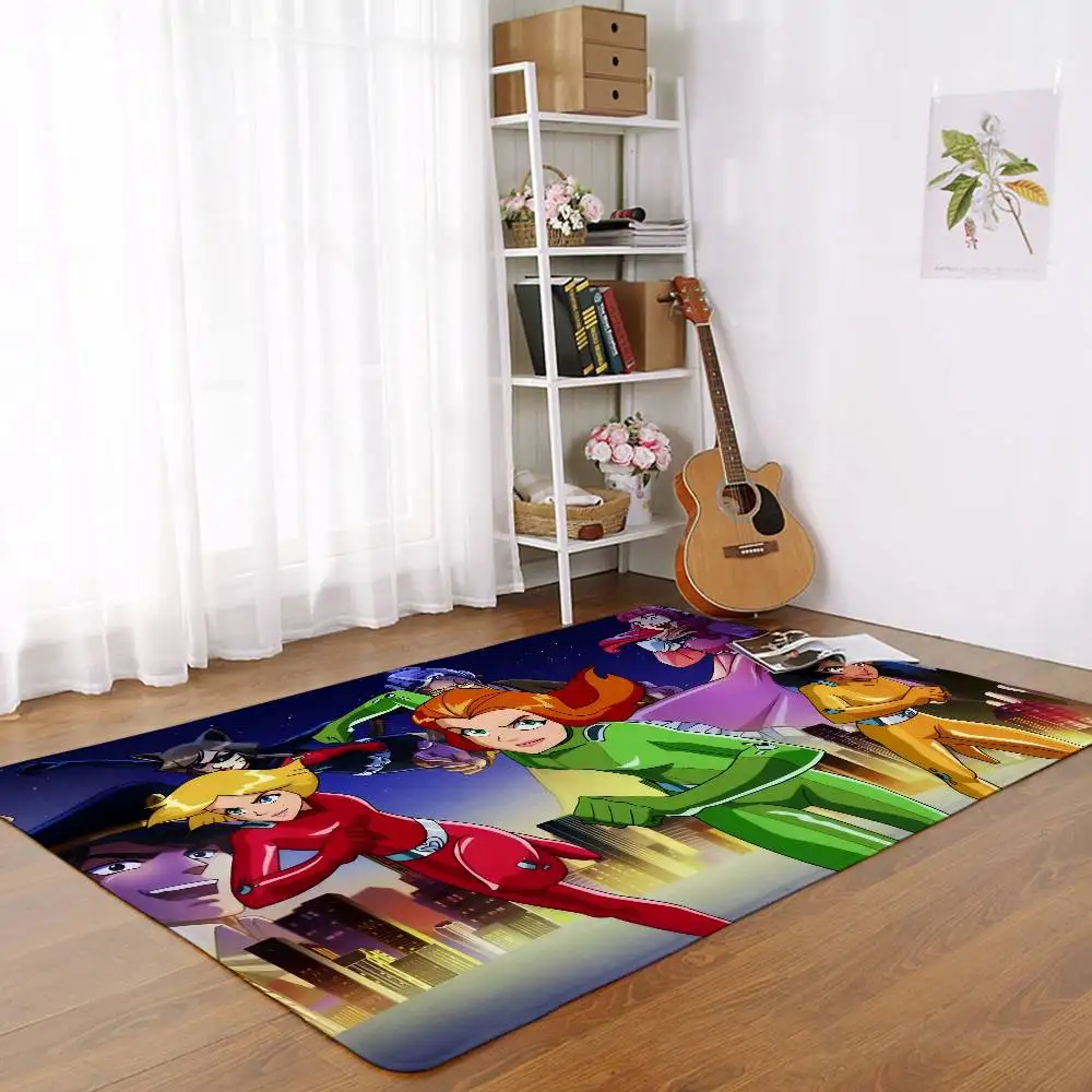 Totally Spies الكلمة حصيرة الحمام ماصة حصيرة باب بسيط الأوساخ مقاومة حصيرة المنزل المطبخ حصيرة القدم حصيرة دخول حصيرة #6