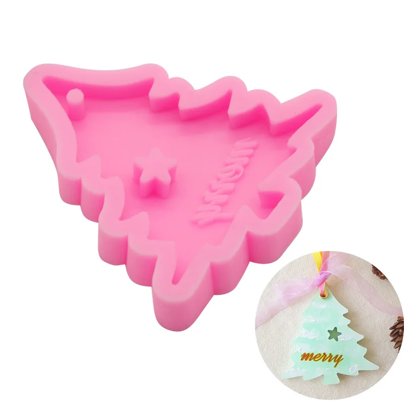 DIY Aromatherapy Plaster Mold, Hand-listed Christmas Tree Crystal Epoxy Decorative Silicone Mold 15-588