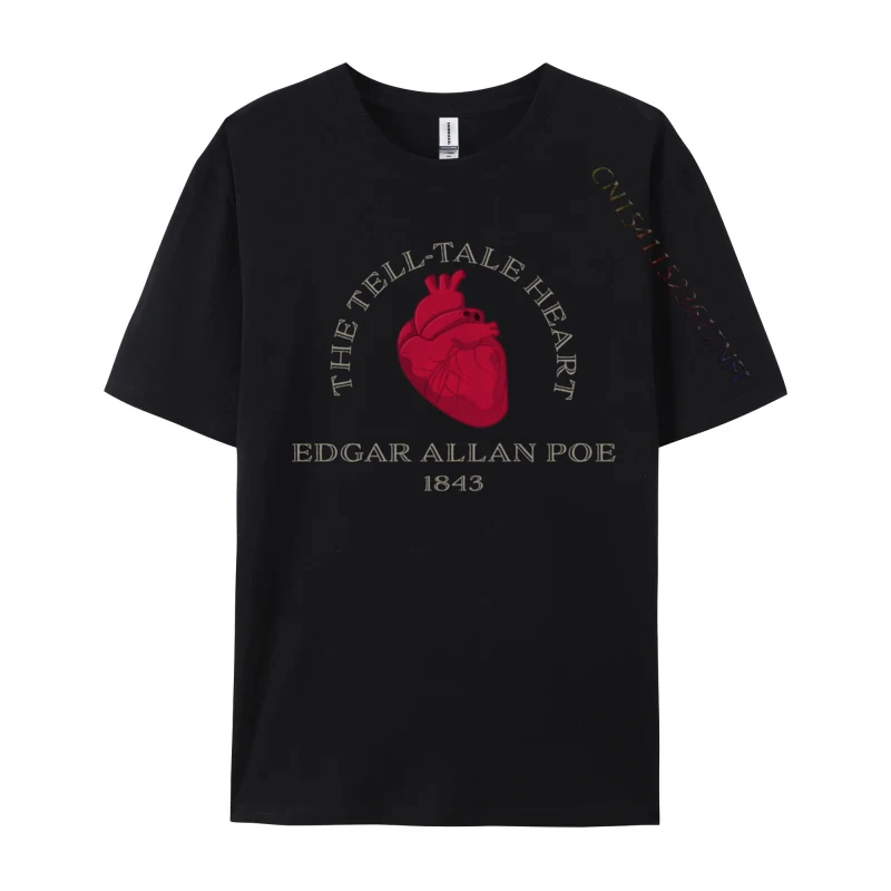 

The Tell Tale Heart Edgar Allan Poe Slim Fit All Cotton Men's Tshirts Design Tops T Shirt Faddish Funny Tee-Shirt