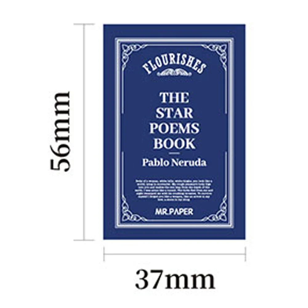 Mr. Papier Retro angielska poezja materiał tematyczny książka słynny rękopis poezji podręcznik bazowy Collage Cardstock 8 styl