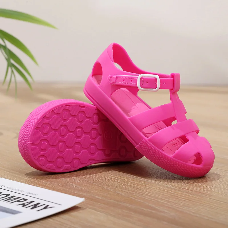 New Mini Brazil Roman Sandals Boys Girls Sandals Flox Jelly Shoes Sandals Children\'S Shoes Roman Hollow Breathable Sandals
