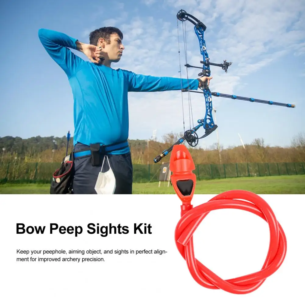 Archery Targeting System Archery Peep Sights Bow Peep Sights Kit with Rubber Tube for Hunting Target Archery for Precision