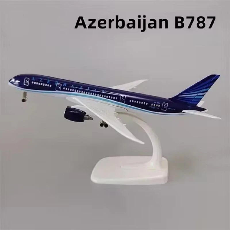 20cm Alloy Azerbaijan Airlines B787 Airplane Model Plane Diecast Aircraft Display Plane Model Adults Children Toys Collectible