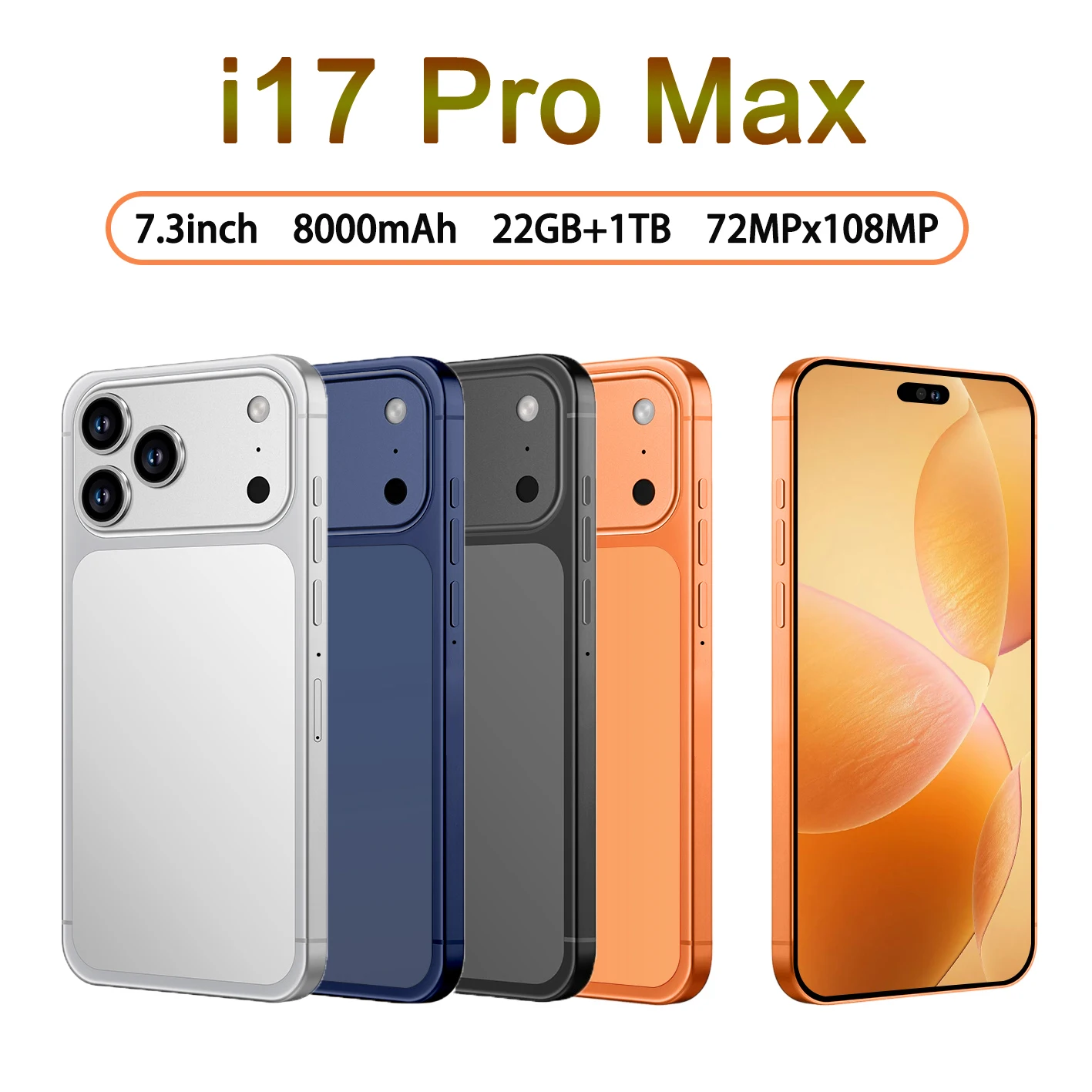 

2026 NEW HOT Silicone Case For i17 Pro Max 7.3 Inch 5G Accessories Smartphone Shockproof Cover High Quality Global Edition