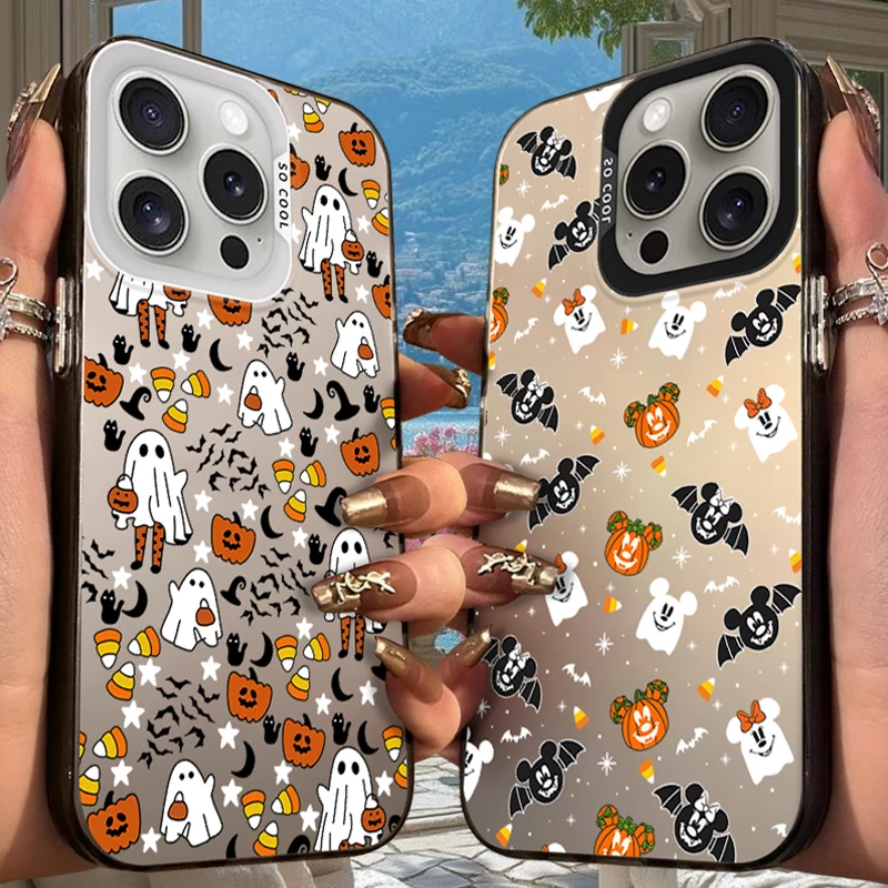 

Матовый чехол с изображением Хэллоуина для iPhone 17 Air 16 E 15 14 Plus 13 12 Mini 11 Pro Max, акриловый лист, силиконовый чехол с твердым краем