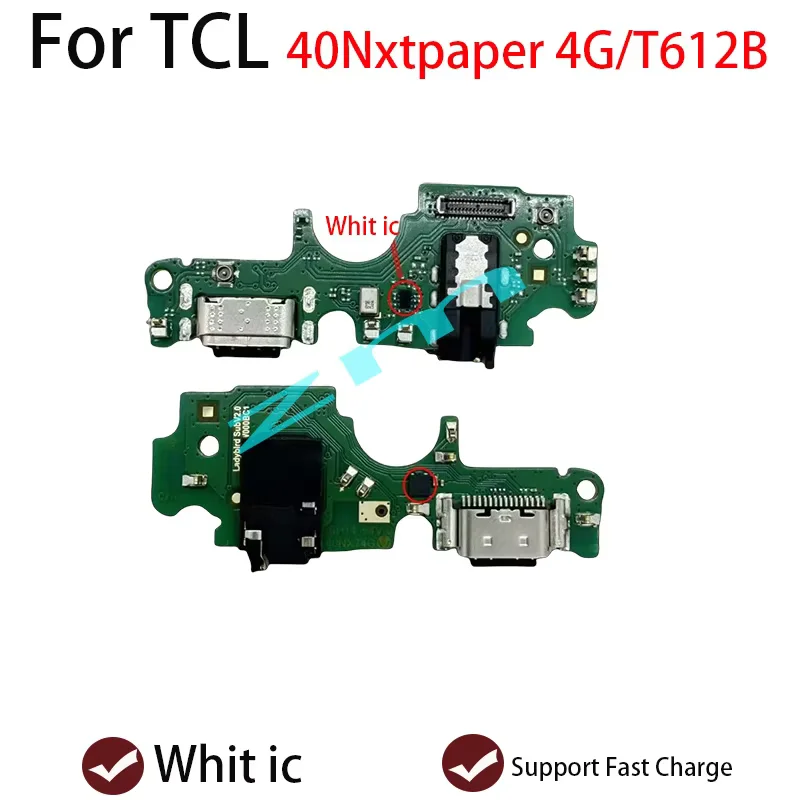 Cable flexible de carga para TCL 40 Nxtpaper 4G/T612B, conector de puerto de carga USB, placa de carga flexible