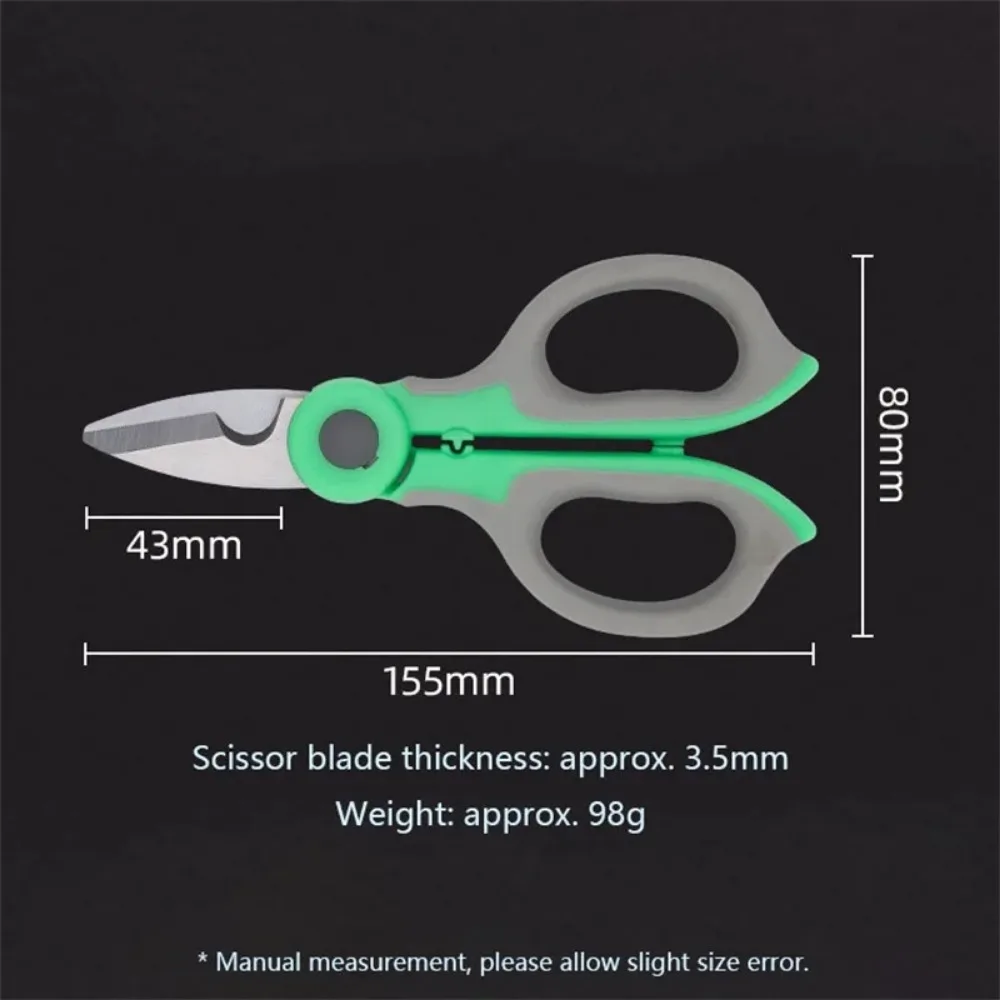 High Carbon Steel Scissors Household Shears Tools Electrician Scissors Stripping Wire Cut Tools for Fabrics, Paper a.