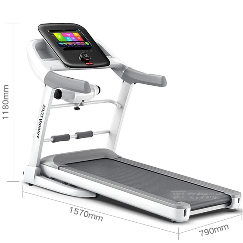 Multifunctional Folding Treadmill With Screen Household Sports Gym Fitness Equipment Electric Exercise Walking Running Machine