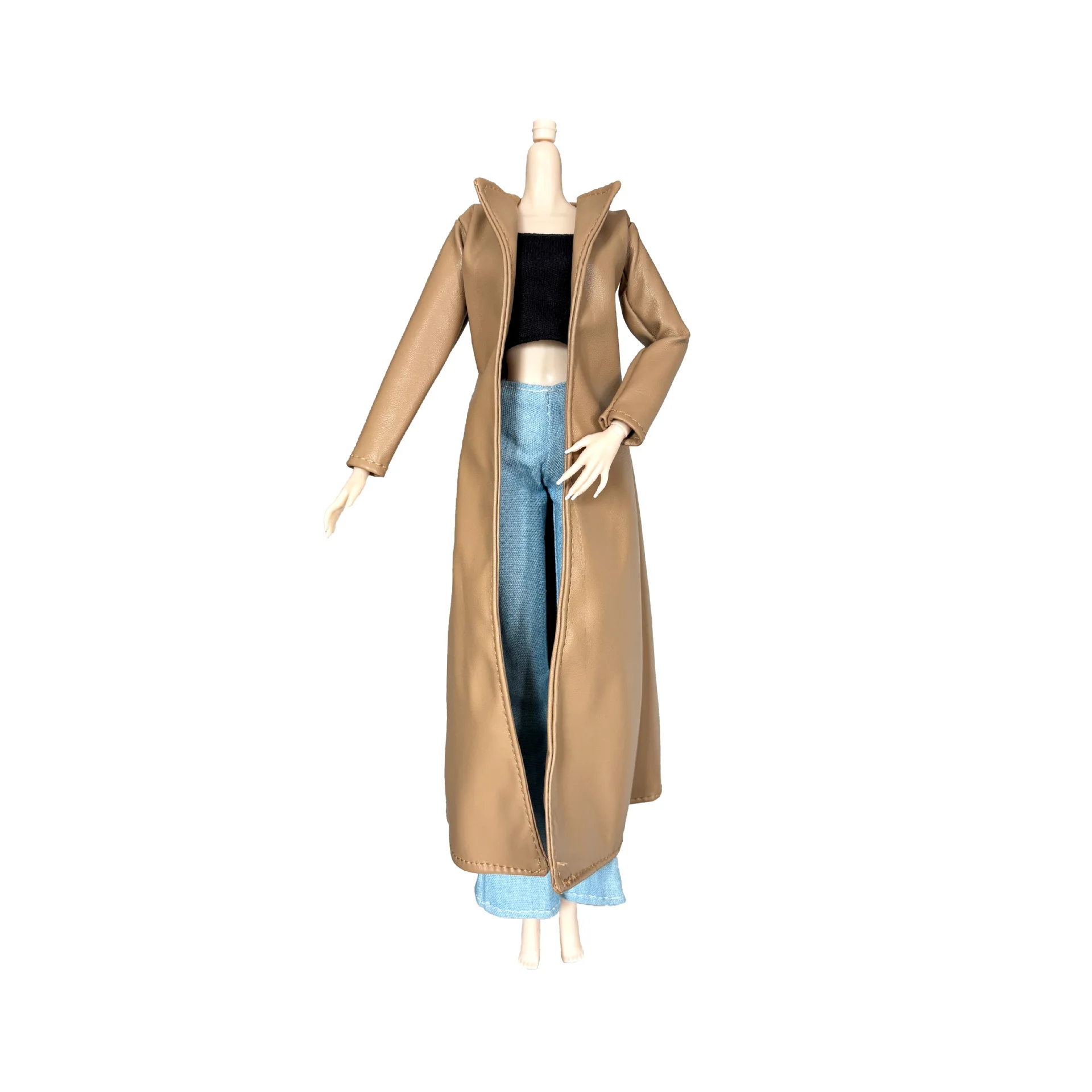 OL Style PU Leather Blazer Coat Suit for 1/6 30cm FR Babi Supermodel Doll