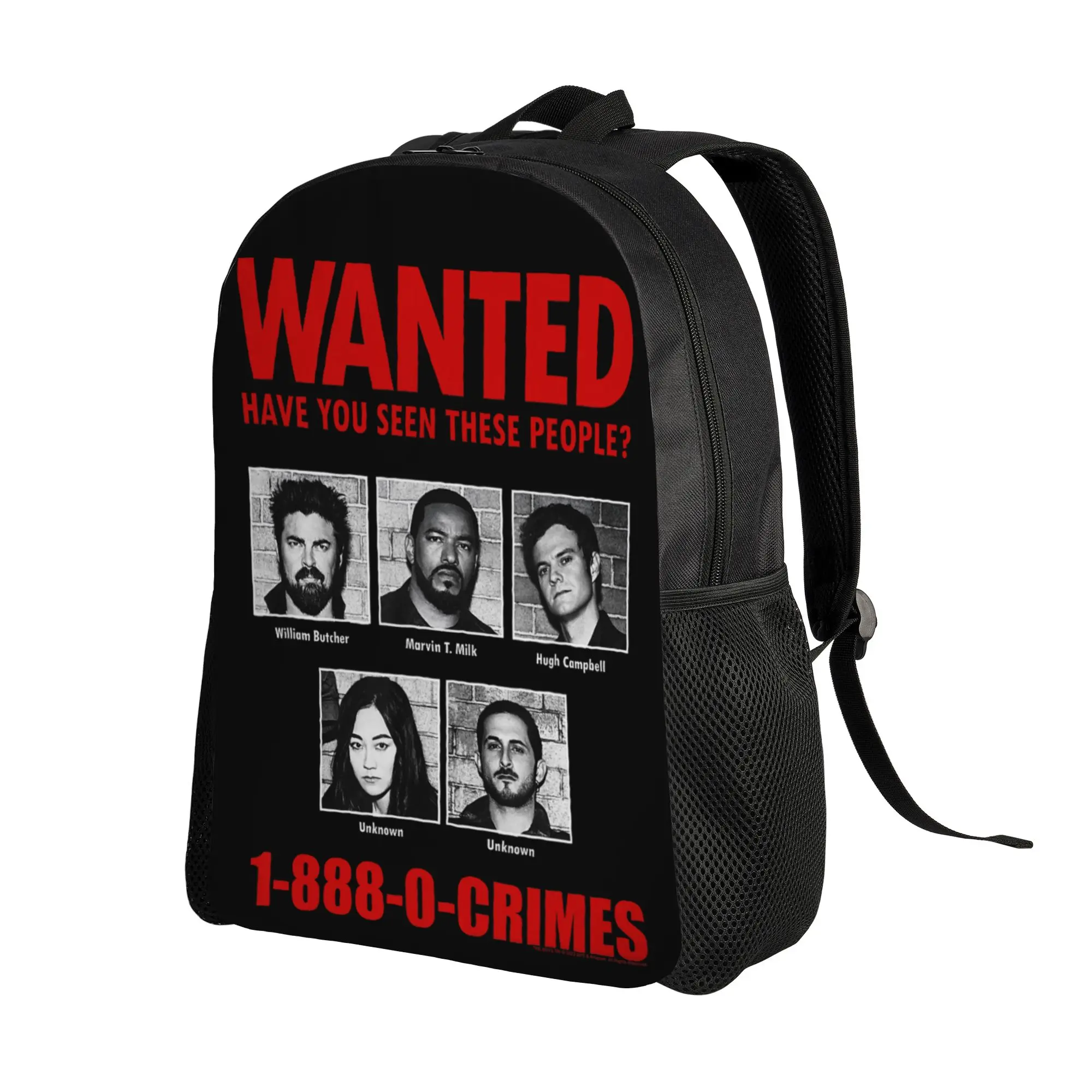 Back to school season Casual The Boys Anti Supe Wanted Poster Superhero Rucksack The Boys Unisex College Bag Backpack