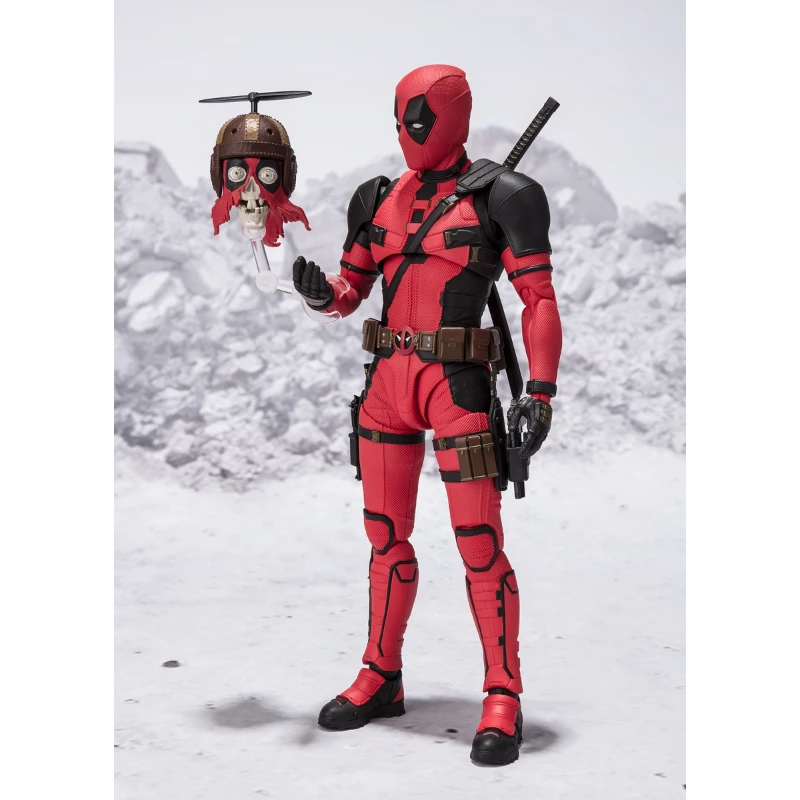 Em estoque Bandai S.H.Figuarts SHF Deadpool & Wolverine Filme Deadpool Marvel Animação Action Figure Toy Model Collection