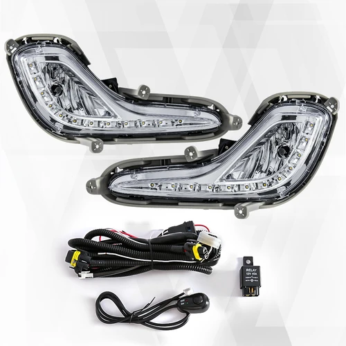 Imagen 2 del producto Para Hyundai Accent 2012 2013 2014 2015 2016 2017 DRL LED luz de circulación diurna lámpara antiniebla coche Auto faro impermeable luces diurnas