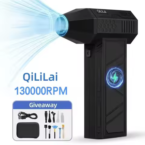 130000RPM Car Electric Air Duster X3 Mini Turbo Violent Fan with 4 Speeds Rechargeable Super Jet Dry Blower for Truck Keyboard