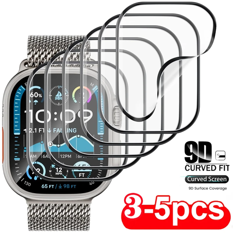 

Protector Film For Apple Watch 46mm 45mm 44mm 41mm 40 38 42 mm 49mm Curved Screen Protectors iwatch series Ultra 10 9 8 7 SE 6 5