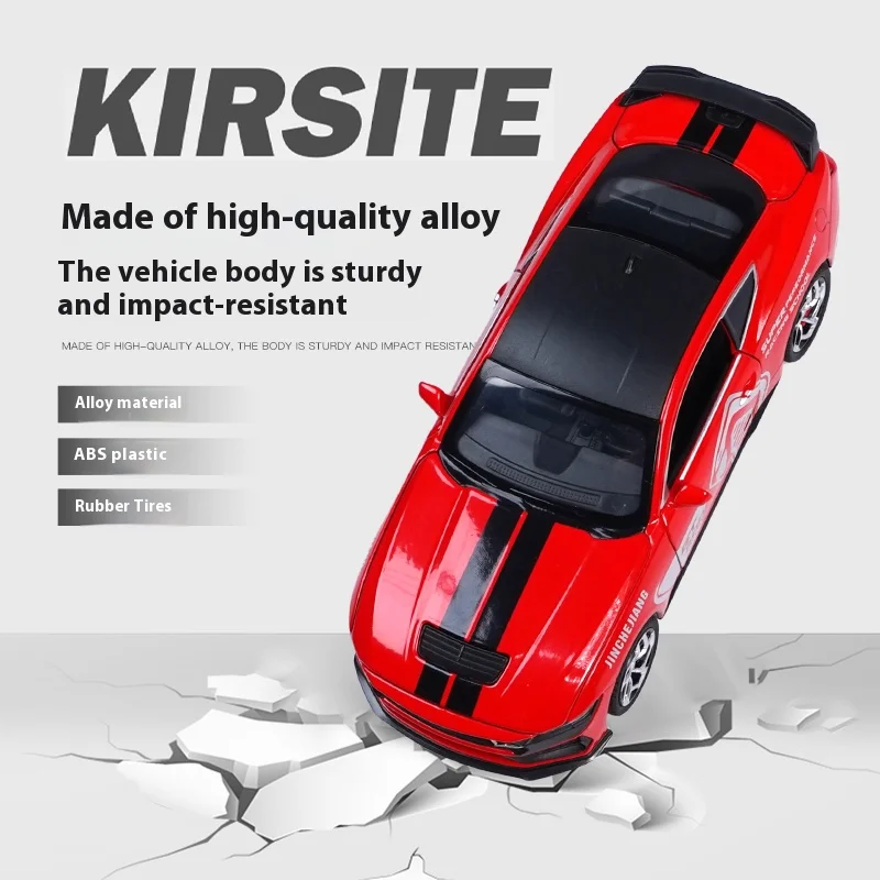 1:32 Mustang GT500 alloy model, cool sound and light, exquisite desktop ornaments, the best collection for car model enthusiasts