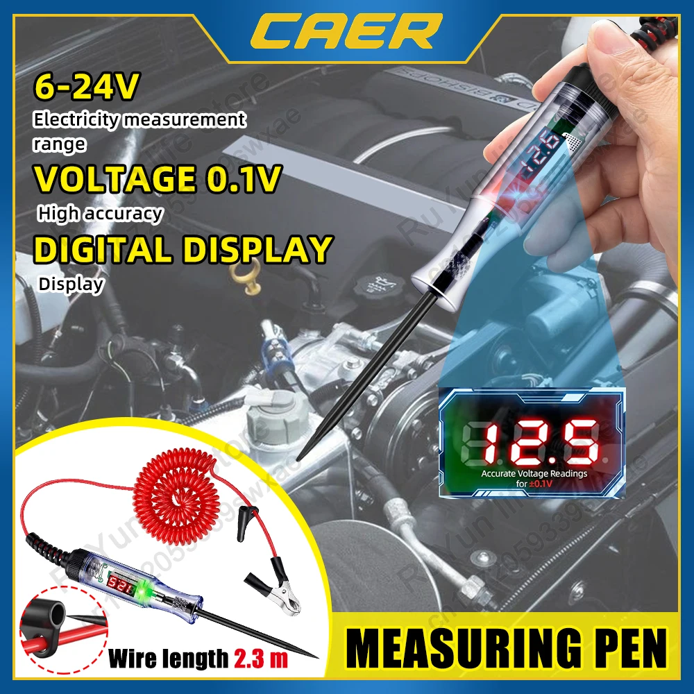 

6V 12V 24V Car Truck Voltage Circuit Tester Auto Car Diagnostic Probe Test Pen Light Bulb Electric Measuring Pen Repair Tools