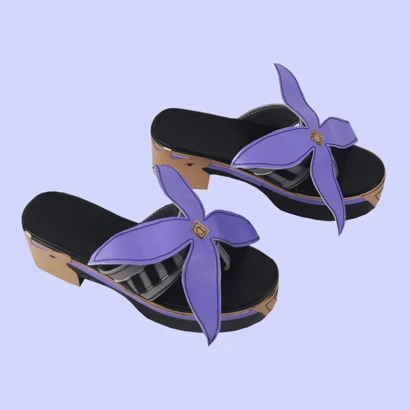 

wiwiwi 123RealCos Sangonomiya Kokomi Shoes With Cute Bowknots Game Genshin Impact Cosplay Prop Halloween Carnival Boots