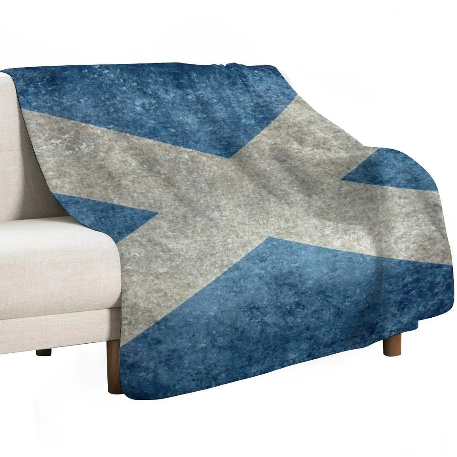 Flag of Scotland - Grungy Vintage version Throw Blanket Retros Polar christmas decoration Moving Nap warm winter Blankets