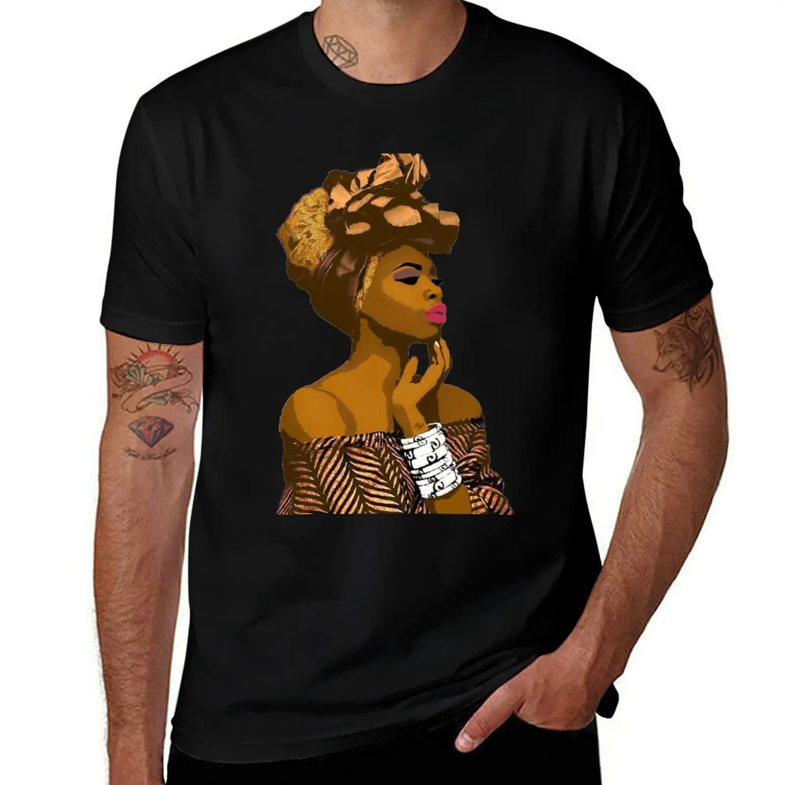 T-shirt Contemplating, coupe classique, uni