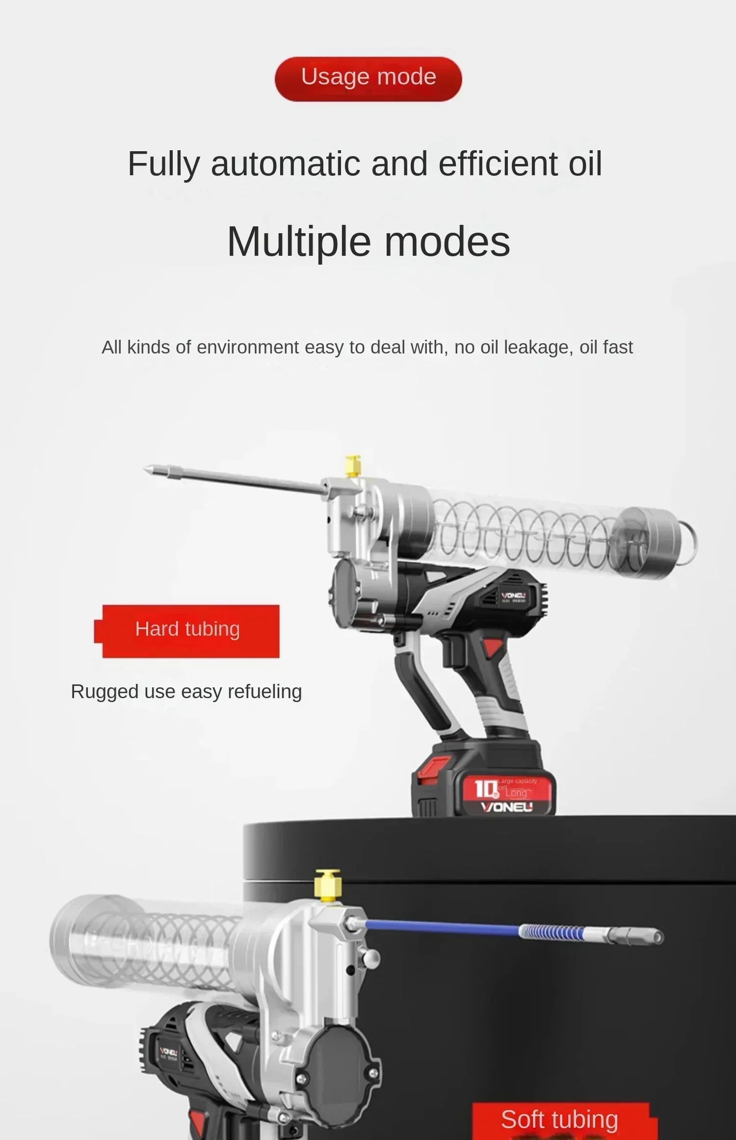 Moeiteloos elektrisch boterpistool voor zware machines met 24V lithiumbatterij en Caterpillar draadloze bediening