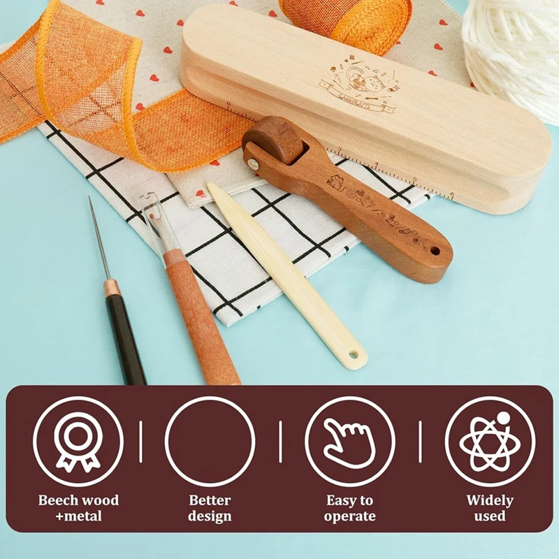 Ferramentas de acolchoamento de costura de madeira ABDJ para usar conjuntos de ferramentas de costura e acolchoamento prático ferramenta de colocação de precisão para obter costuras