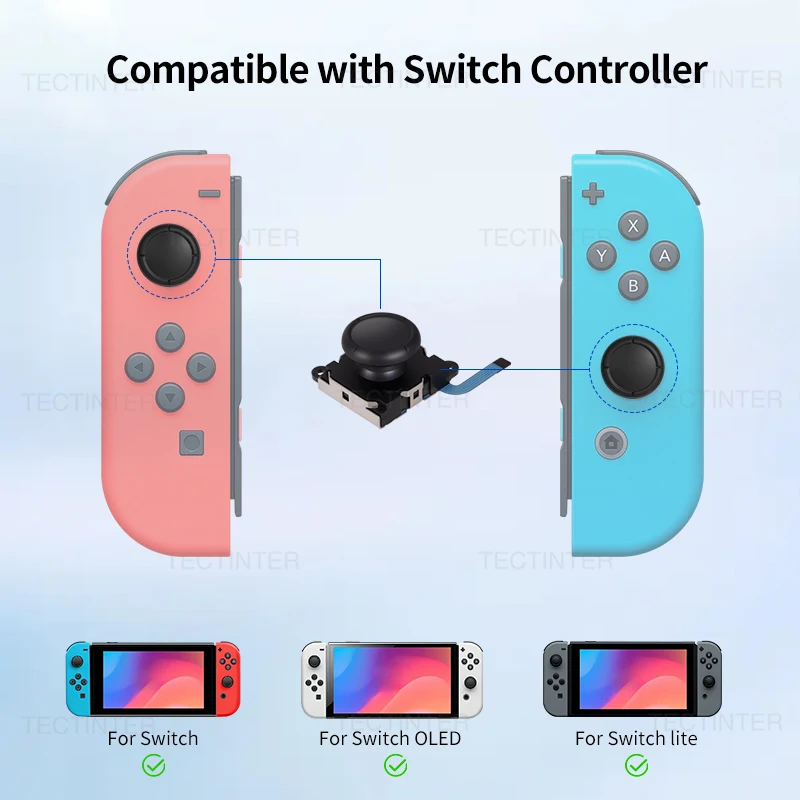 2/4 قطعة عصا التحكم البديلة ثلاثية الأبعاد لنينتندو سويتش Joycon تحكم التناظرية عصا الإبهام لملحقات أداة إصلاح التبديل لايت