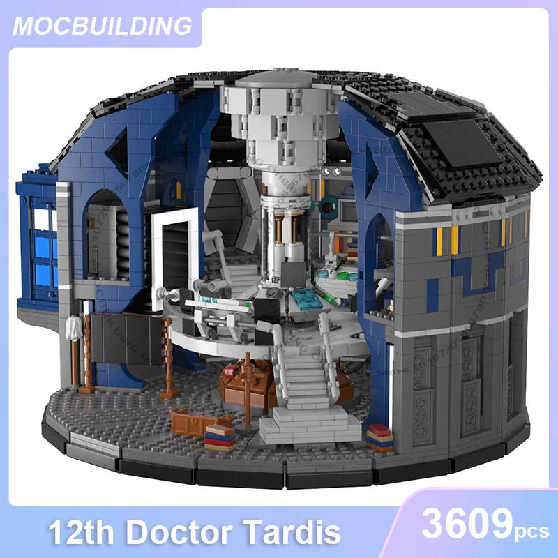 MOC Building Blocks 12th Doctor Tardis Architecture Display Model DIY Assemble Bricks Collection Display Xmas Toys Gifts 3609PCS