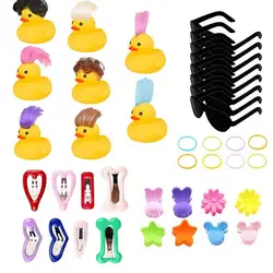 Rubber Cute Duck Toy Car Ornaments Yellow Duck Car Dashboard Decorations Sun Glasses Duck Toys for Auto Interior Accessories