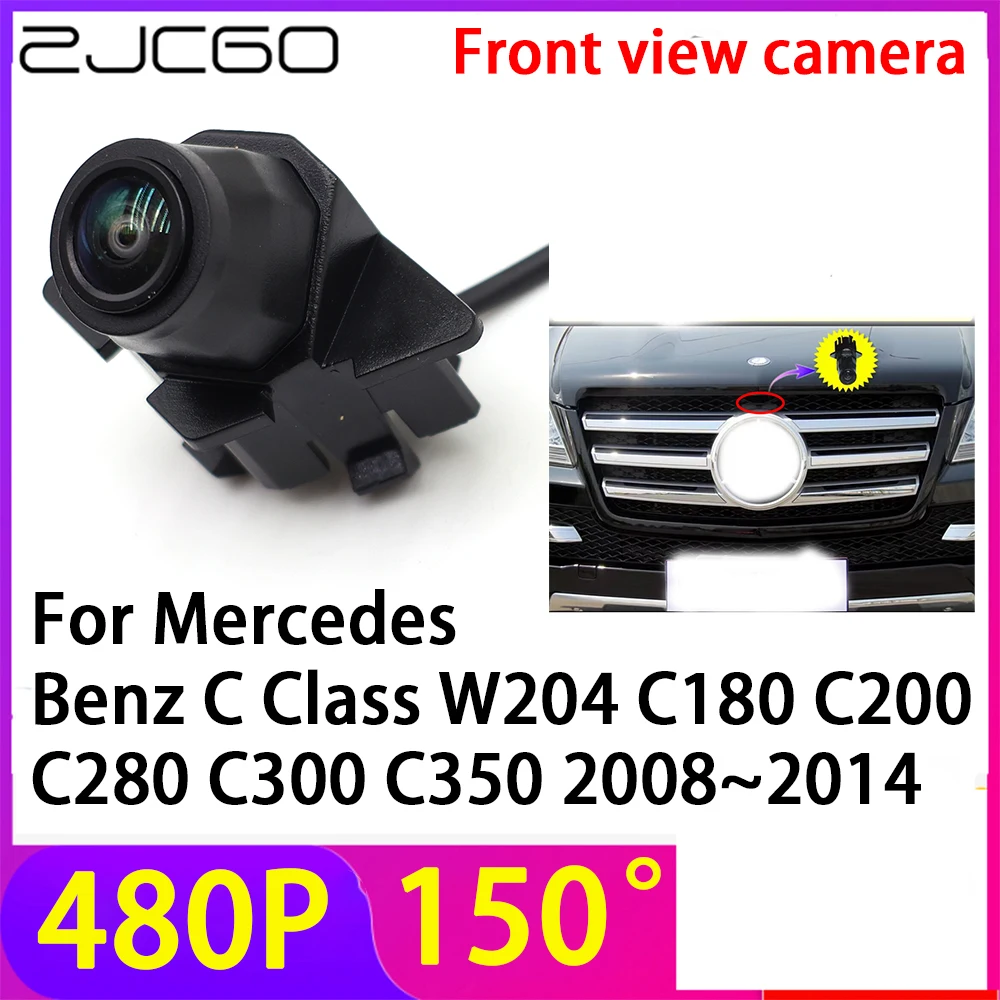 

ZJCGO 480P 150° LOGO Car Parking Front View Camera Waterproof for Mercedes Benz C Class W204 C180 C200 C280 C300 C350 2008~2014