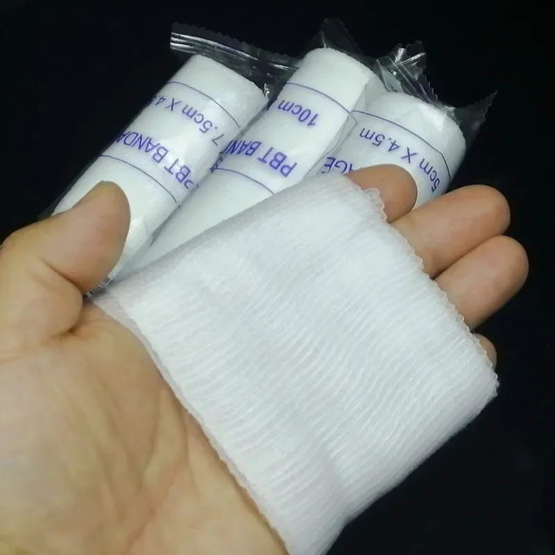 3pcs/lot Cotton Gauze Wound Dressing Nursing Care Patches Strips Adhesive Plasters  Elastic Bandages First Aid Emergency