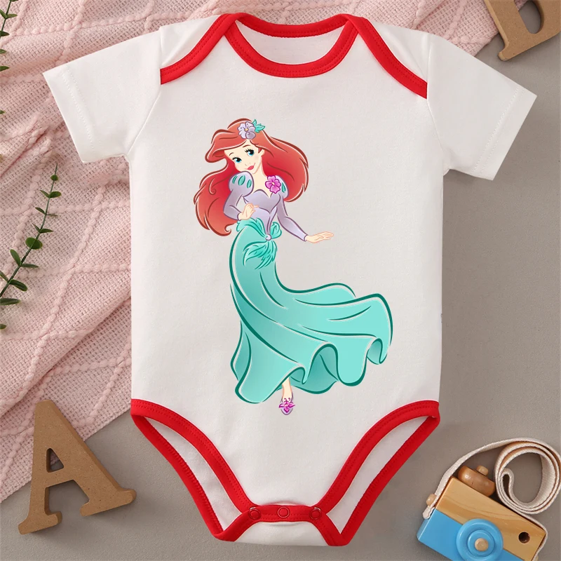 

Disney MINISO Princess Series Print Pure Cotton Baby Cloths Jumpsuit Onesie Bodysuit for 0-12 Months Newborn Best Gift for Baby