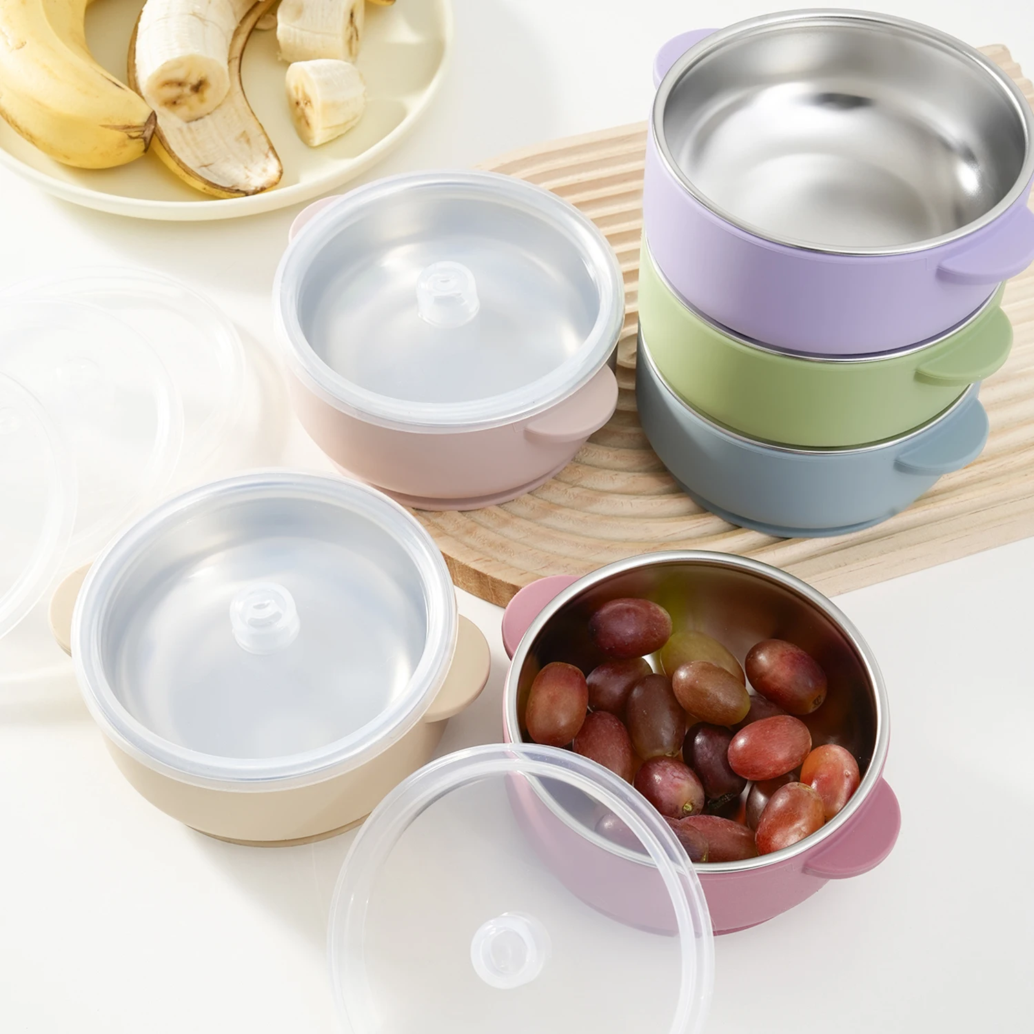 ciotola-per-l'alimentazione-dei-bambini-in-acciaio-inossidabile-1-pezzo-con-ciotola-rimovibile-in-silicone-per-bambini-stoviglie-per-l'allenamento-all'alimentazione-solida-piatto-per-la-cena-piatti-per-neonati