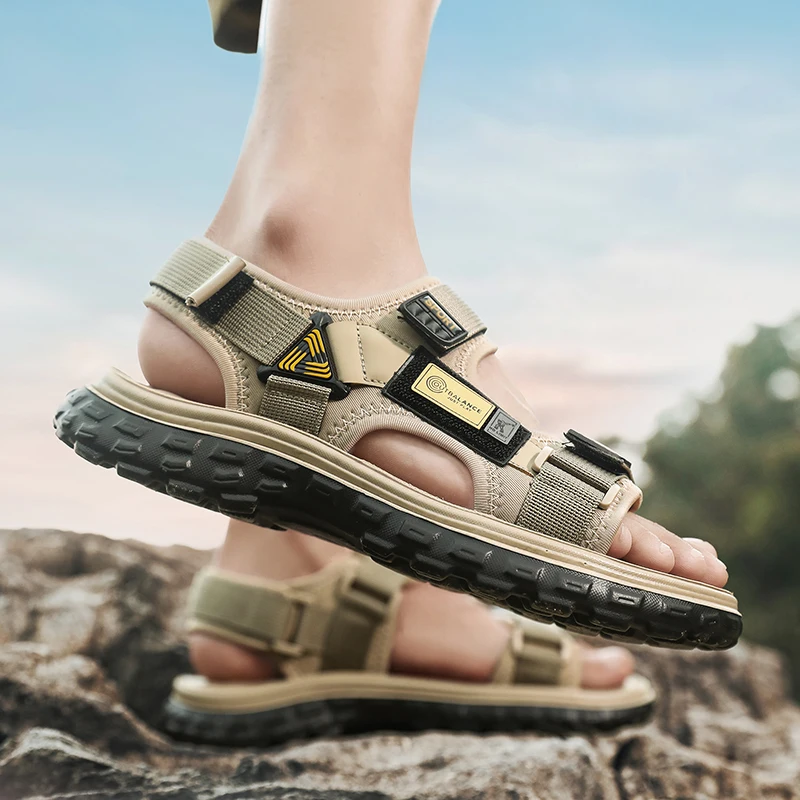 Zomer Heren Sandalen Echt Lederen Heren Casual Schoenen Outdoor Heren Lederen Sandalen Voor Heren Strandschoenen Romeinse Herenschoenen