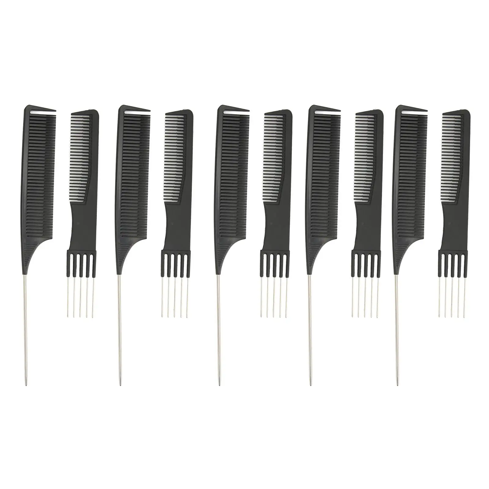 

For barbershop Lift Teasing Comb Set with Metal Tail Combs - Parting Comfortable Handles