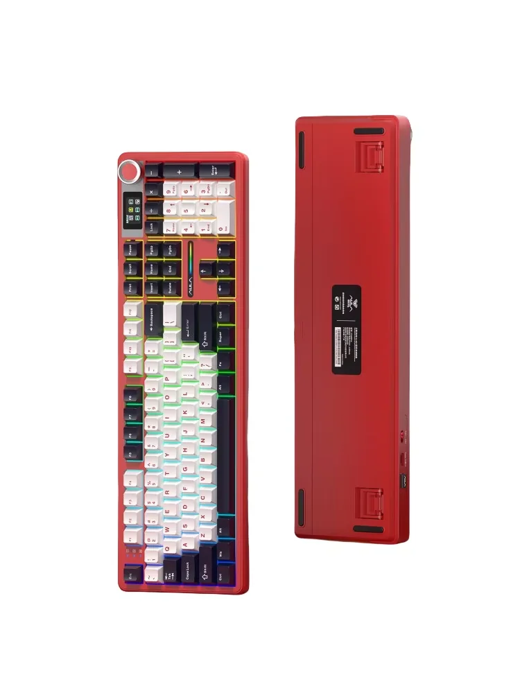 AULA F108Pro/F108 Wireless Bluetooth tri-mode connection, multi-functional display, Gasket structure, RGB lighting effects